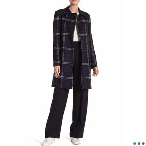 Theory Abla plaid coat